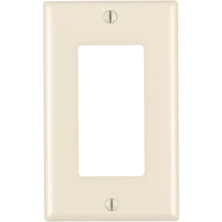Leviton Decora 1-Gang Nylon Rocker Decorator Wall Plate, Light Almond 130-80401-0NT